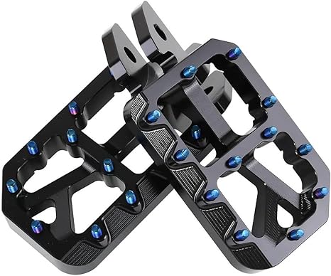 Black pegs with titanium screws