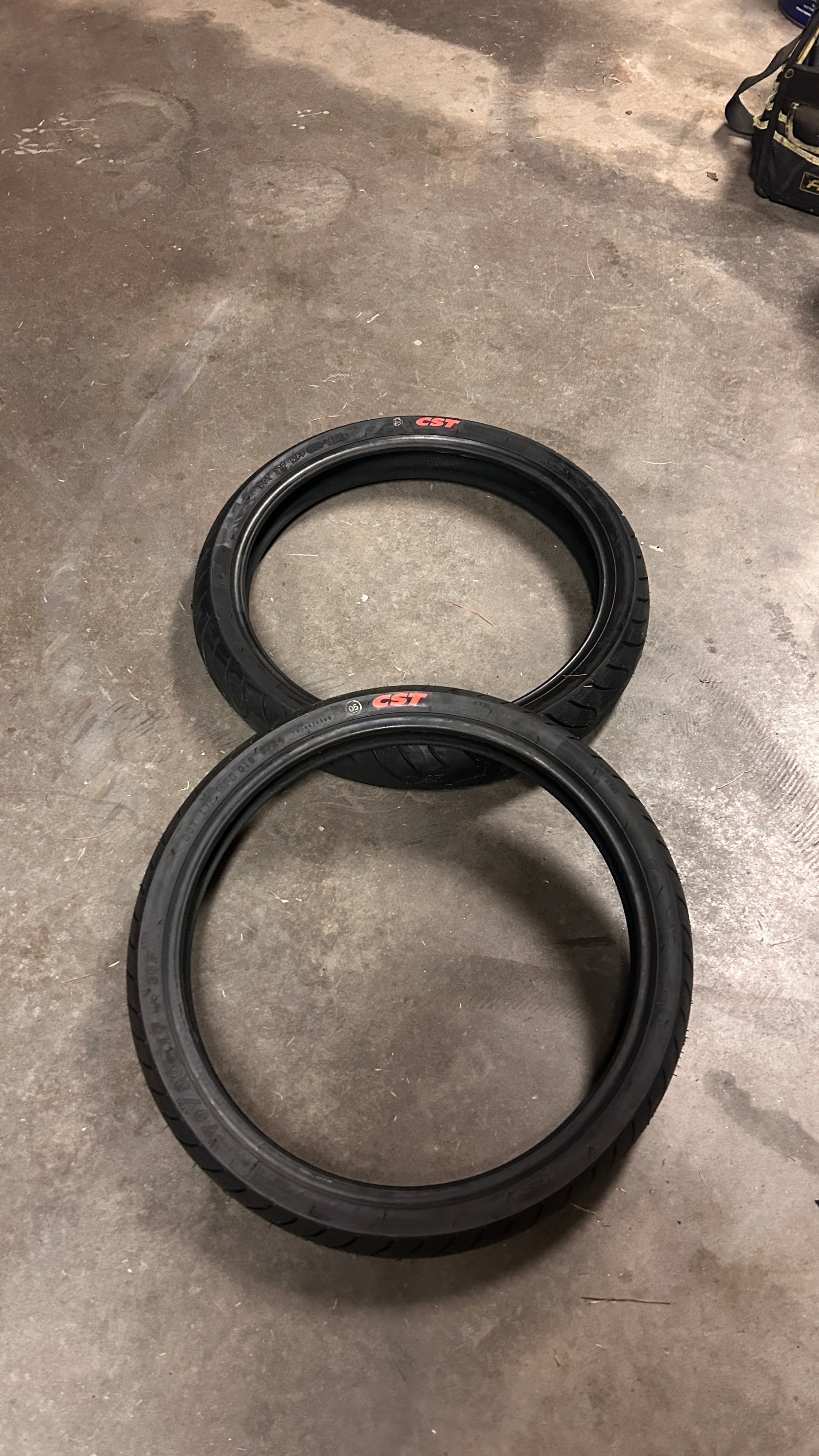 Both front and rear 17 inch supermotos